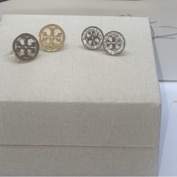 Tory Burch Jewelry - Tory Burch Gold and Silver Stud Earrings
